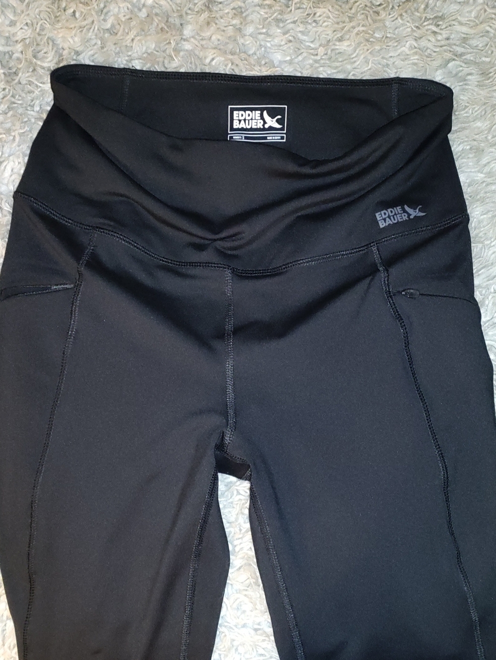 Eddie Bauer Black Girls' High-Waist Active Leggings